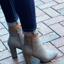 Ccocci NEW ARRIVALS Gizelle Grey Faux Suede Booties
