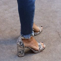 Chinese Laundry Ava Reptile Strap Heels