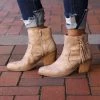 Not Rated Casey Cream Suede Fringe Booties NEW ARRIVALS