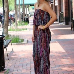 Tyche Pink Spotted Geometric Jumpsuit