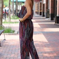 Tyche Pink Spotted Geometric Jumpsuit