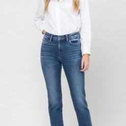 Flying Monkey Rhonda Roll Up Stretch Boyfriend Jeans