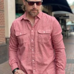 Civil Society Red Flannel Button Down Shirt MEN