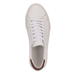MB Fisher MEN Aiden White And Brown Sneakers