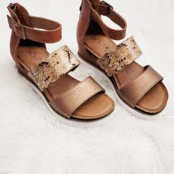Boutique By Corkys Colleen Cognac Wedge Sandal