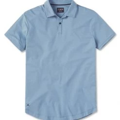 River Colored CUTS Polo Curve-Hem