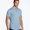River Colored CUTS Polo Curve-Hem