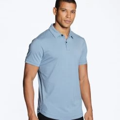 River Colored CUTS Polo Curve-Hem