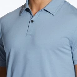 River Colored CUTS Polo Curve-Hem