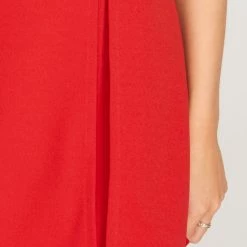 She And Sky NEW ARRIVALS Red Colored Heavy Knit Tube Romper