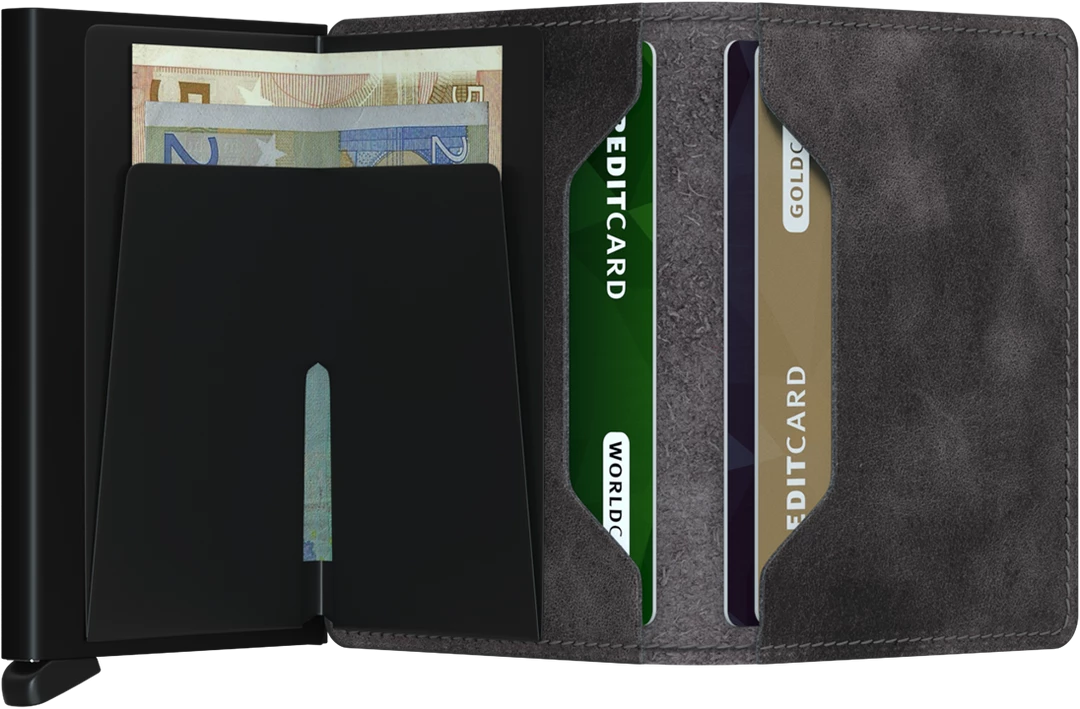 SECRID Slimwallet Vintage Grey-Black 3 SECRID Slimwallet Vintage Grey-Black