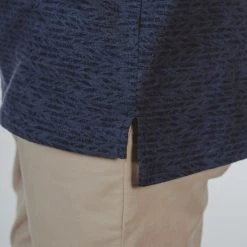 The Normal Brand Navy Colored Active Puremeso Print Polo MEN