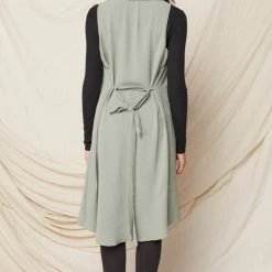 Entro Sage Colored Draped Duster Vest