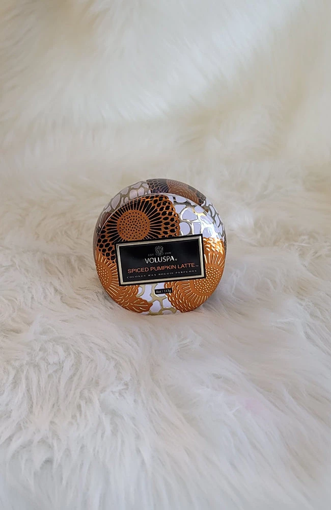 Voluspa Spiced Pumpkin Latte Japonica Mini Tin ACCESSORIES 1 Voluspa Spiced Pumpkin Latte Japonica Mini Tin ACCESSORIES