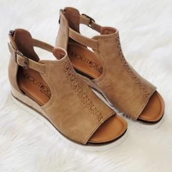 Boutique By Corkys Cindy Taupe Wedges NEW ARRIVALS