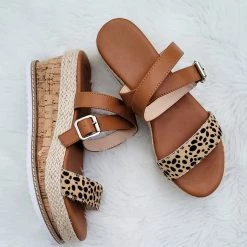Shu Shop Chelsea Cheetah Print Wedge Sandals
