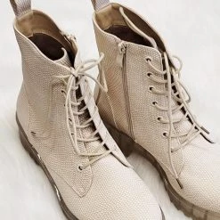 Chinese Laundry Kennedy White Combat Boots