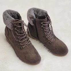 Boutique By Corkys Anastasia Chocolate Wedge Boots CLEARANCE