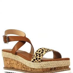 Shu Shop Chelsea Cheetah Print Wedge Sandals