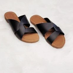 Boutique By Corkys Destiny Black Cabana Sandals NEW ARRIVALS