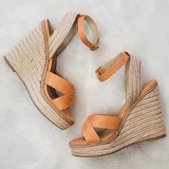 Ccocci Oaklyn Orange Wedge Sandals NEW ARRIVALS