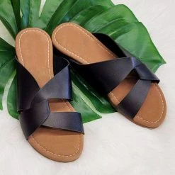 Boutique By Corkys Destiny Black Cabana Sandals NEW ARRIVALS