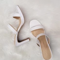 Chinese Laundry White Yanti Slide Sandal