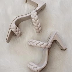 Ccocci Brynlee Beige Braided Heels