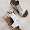 Boutique By Corkys White Metallic London Wedge NEW ARRIVALS