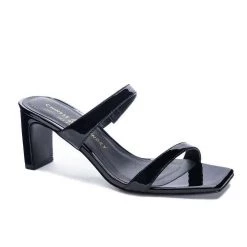 Chinese Laundry Black Patent Yanti Slide Sandal