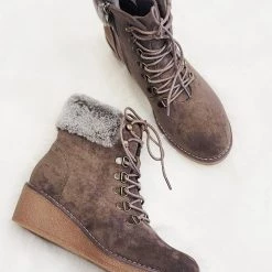 Boutique By Corkys Anastasia Chocolate Wedge Boots CLEARANCE