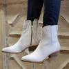 BEA Spacey Kacey White Side Zip Boots NEW ARRIVALS