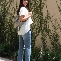 Be Cool NEW ARRIVALS Off White Colored Short Sleeve V Neck Top