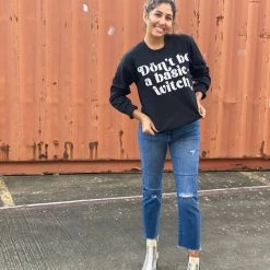THE WEARHOUSE Don't Be Basic Witch Sweatshirt CLEARANCE