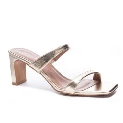 Chinese Laundry Gold Colored Yanti Slide Sandal