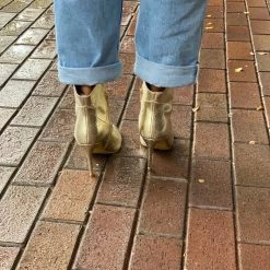 Shu Shop Foxxy Cleopatra Gold High Heel Booties