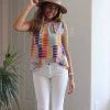 THML Bright Colored Sleeveless Pattern Top NEW ARRIVALS