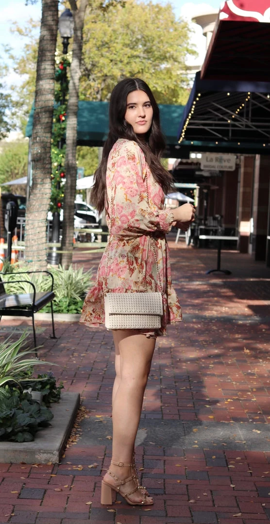 AaKaa NEW ARRIVALS Tan And Rose Dolman Sleeve Mini Dress 2 AaKaa NEW ARRIVALS Tan And Rose Dolman Sleeve Mini Dress