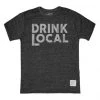 Retro Brand MEN Drink Local Black Graphic Tee