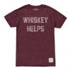 Retro Brand MEN Whiskey Helps Burgundy Graphic Tee