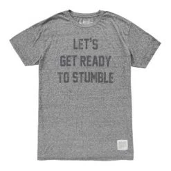 Retro Brand Lets Get Ready To Stumble Grey Graphic Tee MEN