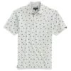 MEN Fish Hippie Smuggler Heather Print Polo