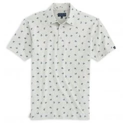 MEN Fish Hippie Smuggler Heather Print Polo